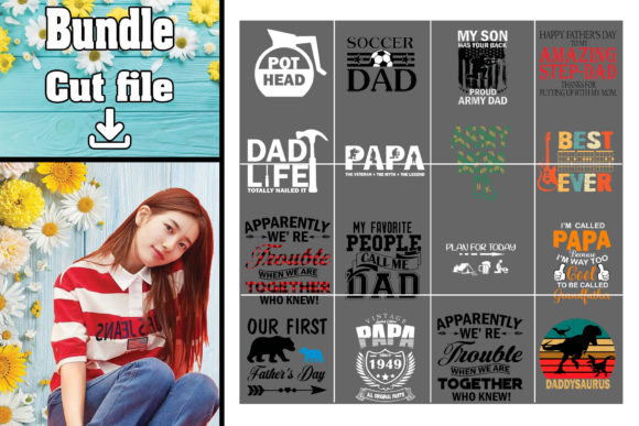 Bundle Birthday Dad, Papa, Fatherday Graphics