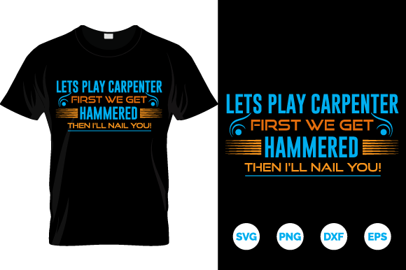 Carpenter T-Shirt Design: Graphics for Print Templates