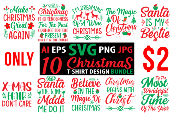 Christmas T-Shirt Design SVG Bundle 3: Graphics & Print Templates Review