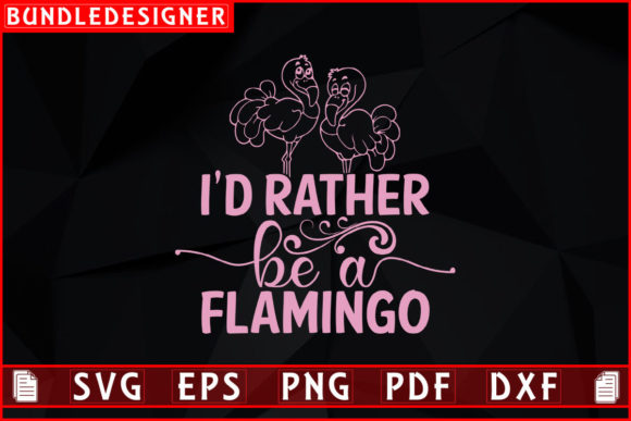 Flamingo Svg T-shirt Graphic for Print Templates & Graphics
