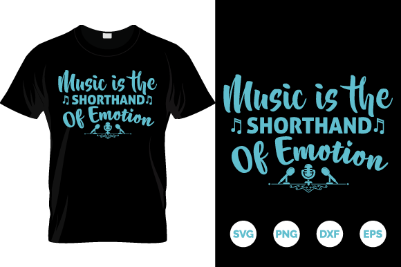 Music Tshirt Design EPS SVG PNG DXF for Graphics & Print