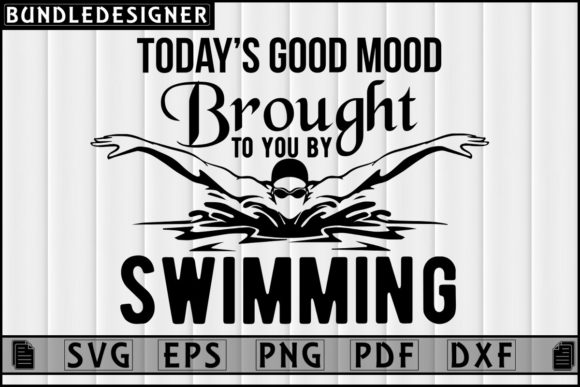 Swimming SVG Graphics for Print Templates