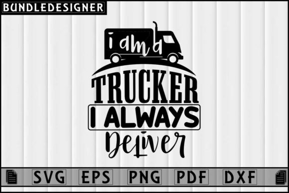 Truck Driver SVG Design: Graphics & Print Templates